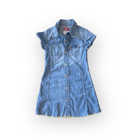 Diesel ⍟ Denim A-Line Dress ⍟ Blue Jeans ⍟ with Patches ⍟ Girl’s 3 3T 97 cm ⍟ - Picture 15 of 16